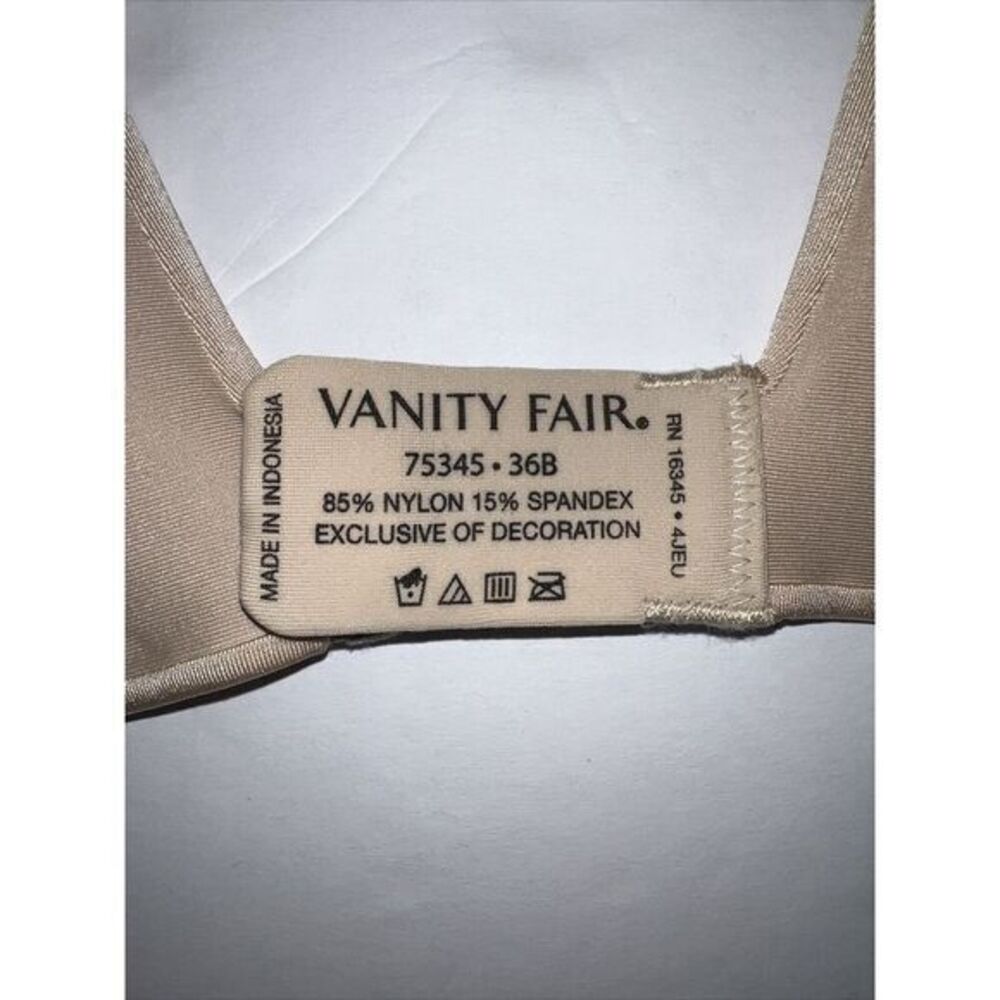 Vanity Fair Women Full Coverage Underwire Smooth Back Bra Size 36B Style 75345 - Picture 4 of 4